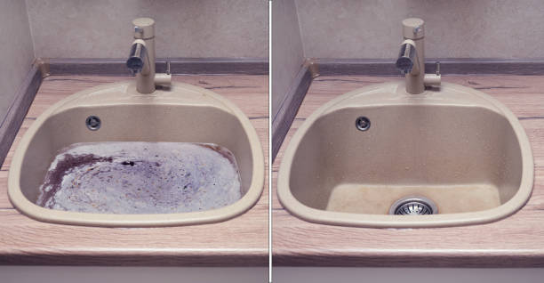 Clogged drain cleared